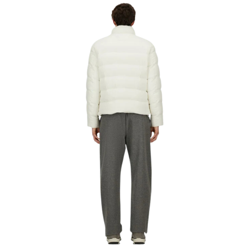 Doudoune zippée HERNO nylon blanc col montant