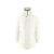 Doudoune zippée longue nylon blanc col fourrure