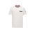 T-shirt col rond coton blanc logo Grenoble col tricolore