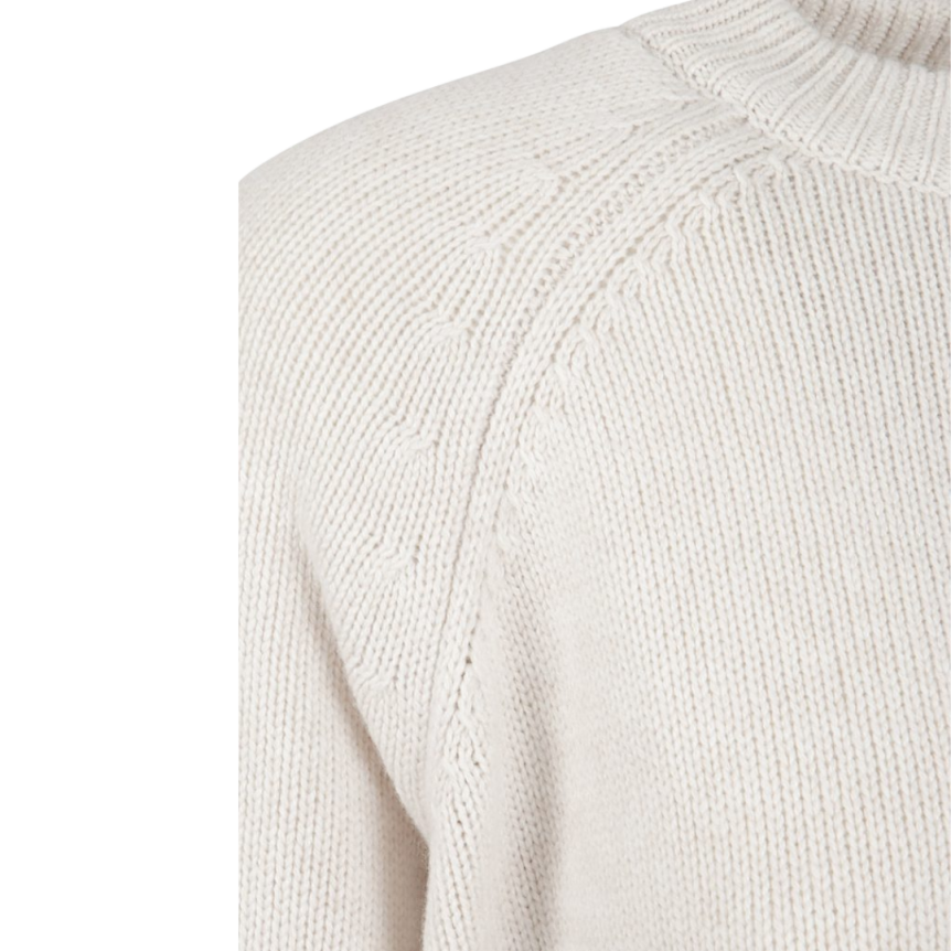 Pull col rond laine vierge cachemire gris clair sequins noir bas manches