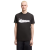 T-shirt col rond coton noir logo graphique blanc