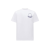 T-shirt col rond coton blanc gros logo écriture bleu marine