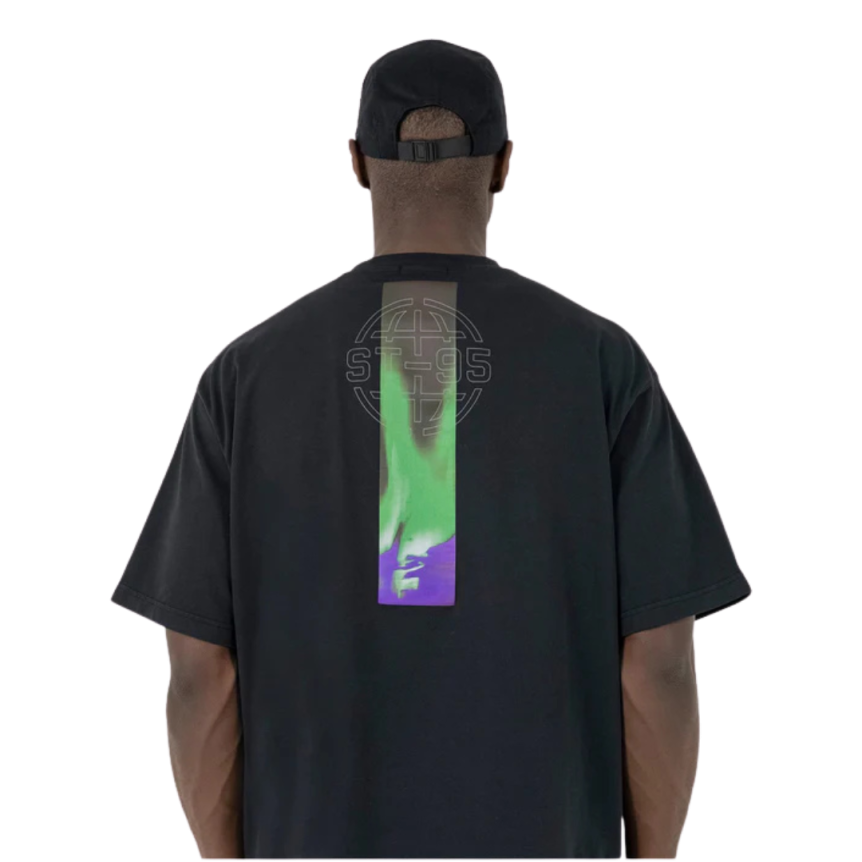 Casquette ST95 Nucleo 5 panneaux coton bio noir broderie logo