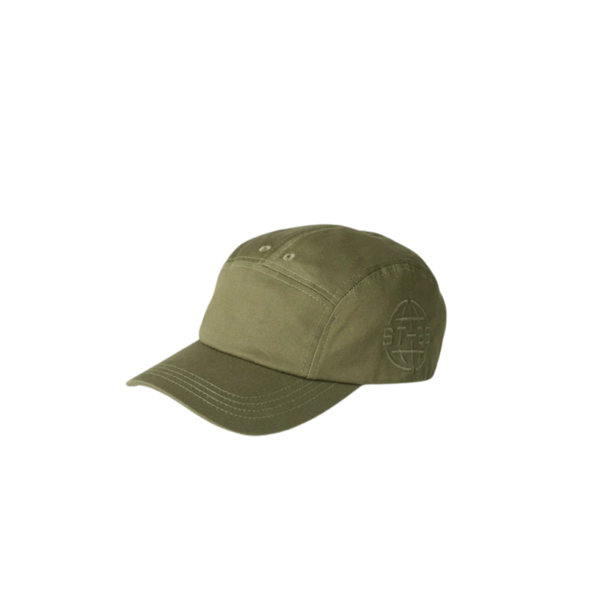 Casquette ST95 Nucleo 5 panneaux coton bio vert olive broderie logo
