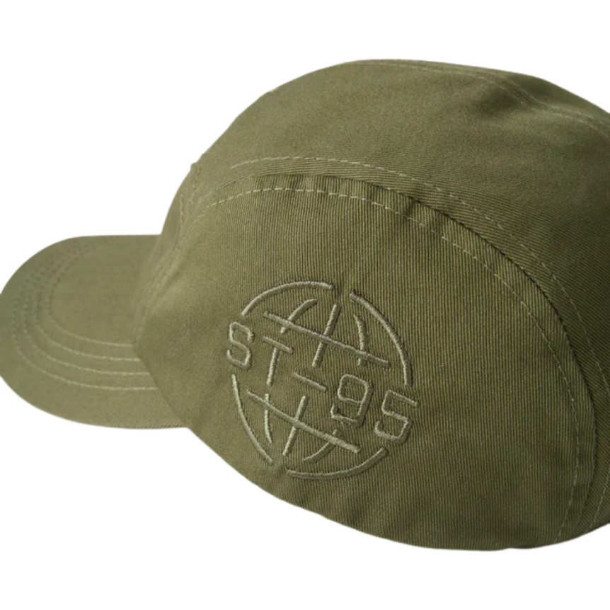 Casquette ST95 Nucleo 5 panneaux coton bio vert olive broderie logo
