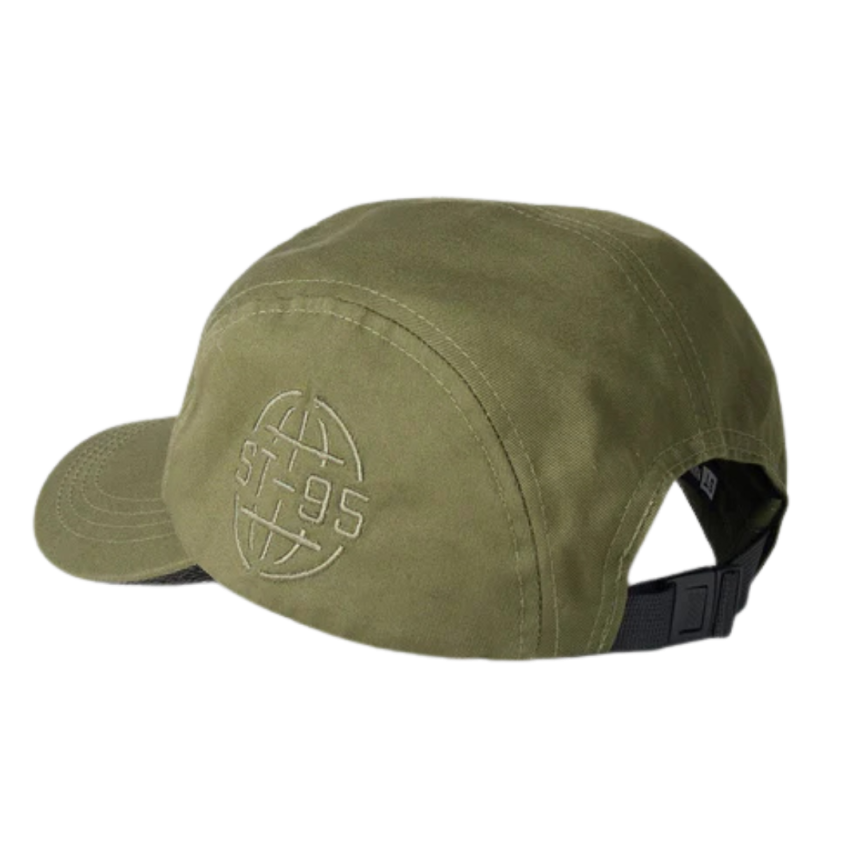 Casquette ST95 Nucleo 5 panneaux coton bio vert olive broderie logo
