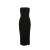 Robe Midi bustier effet drapé cupro noir fronces
