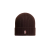 Bonnet laine côtelé marron chocolat logo Grenoble