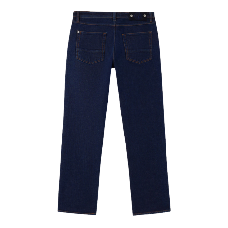 Jean Slim STONE ISLAND  cinq poches coton stretch bleu brut Denim Research