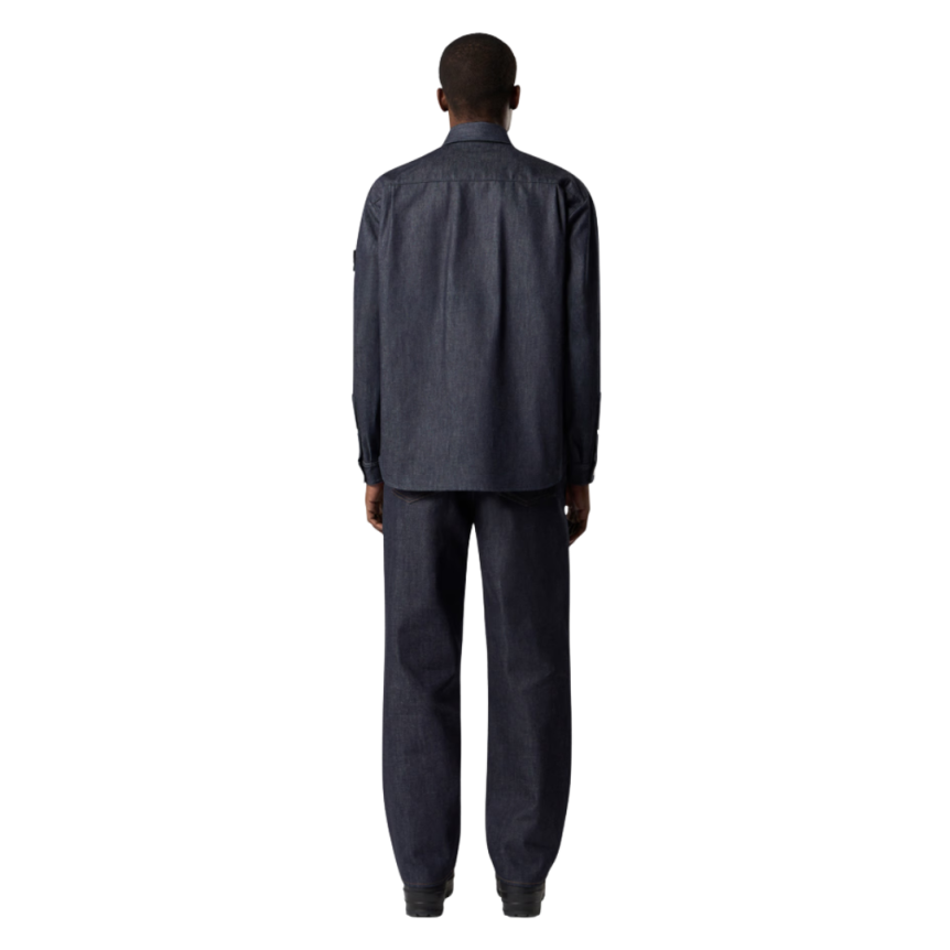 Surchemise STONE ISLAND veste Denim Research coton bleu brut