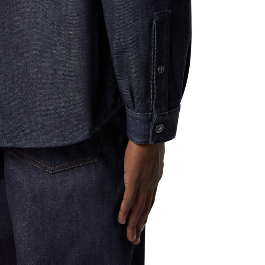 Surchemise STONE ISLAND veste Denim Research coton bleu brut