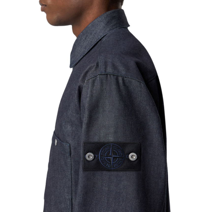 Surchemise STONE ISLAND veste Denim Research coton bleu brut