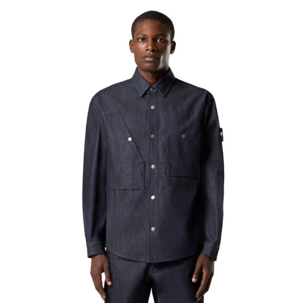 Surchemise STONE ISLAND veste Denim Research coton bleu brut