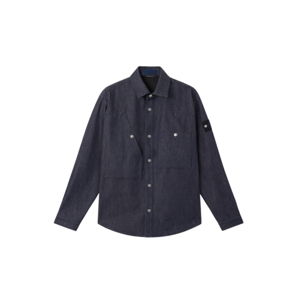 Surchemise STONE ISLAND veste Denim Research coton bleu brut