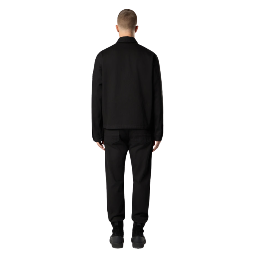 Blouson bouton STONE ISLAND Denim Research coton bio noir poche pression