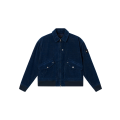 Blouson Bomber Denim Research coton velours côtelé bleu indigo