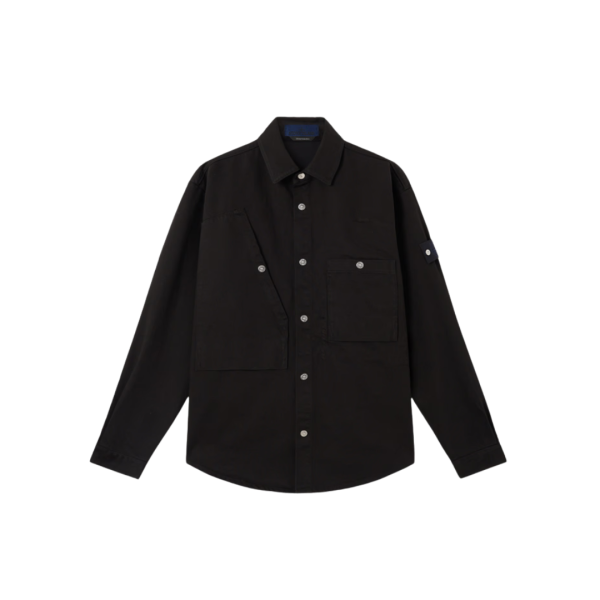 STONE ISLAND Surchemise Denim Research veste bouton pression coton noir