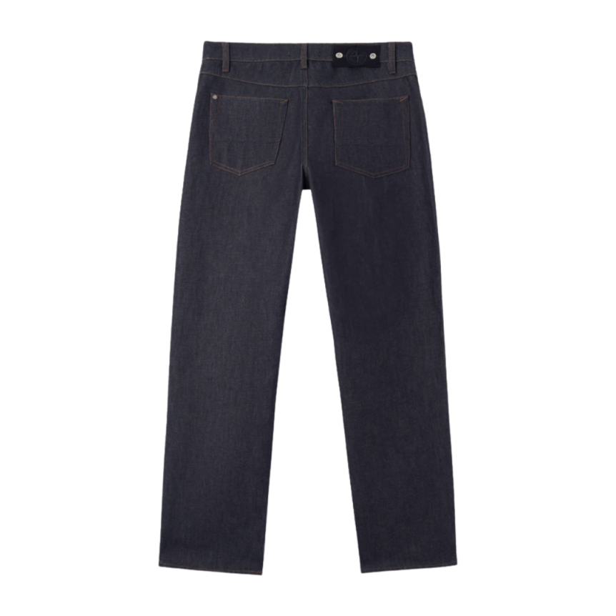 Jean ample STONE ISLAND Denim Research cinq poches coton bleu brut