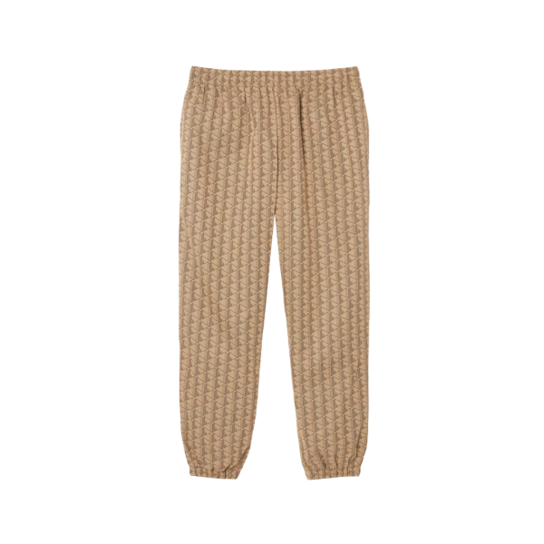 Pantalon de survêtement LACOSTE nylon monogramme L beige