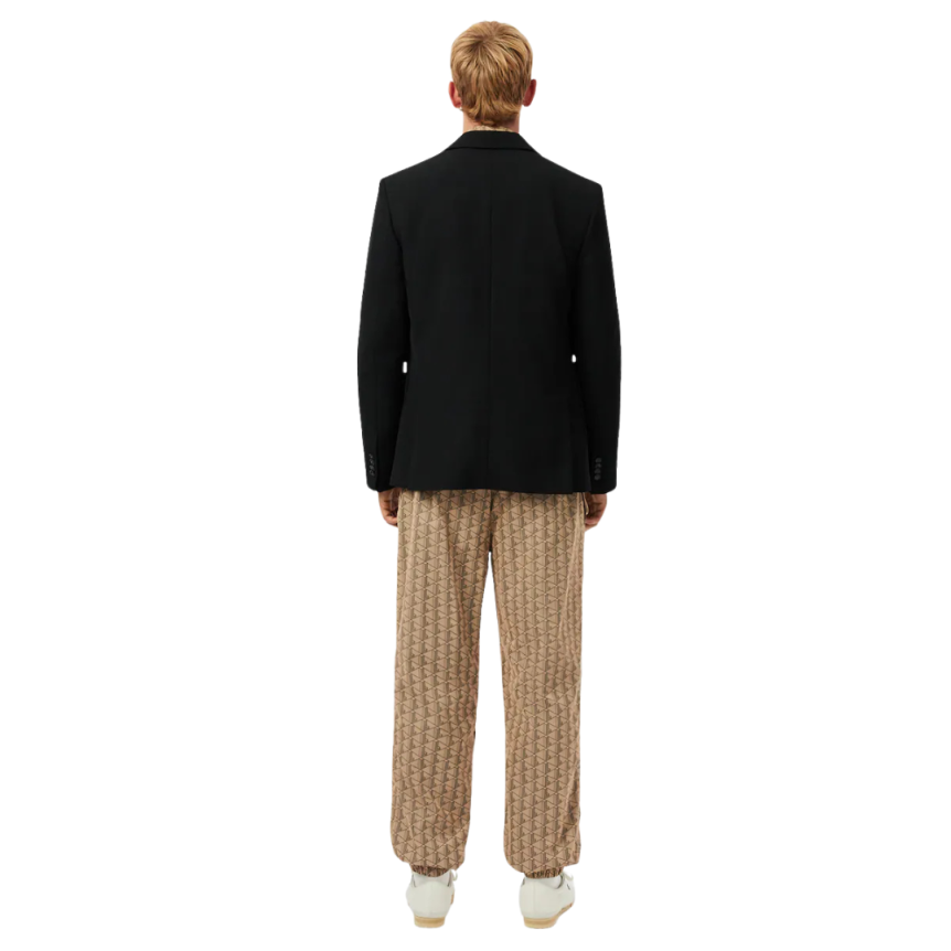 Pantalon de survêtement LACOSTE nylon monogramme L beige