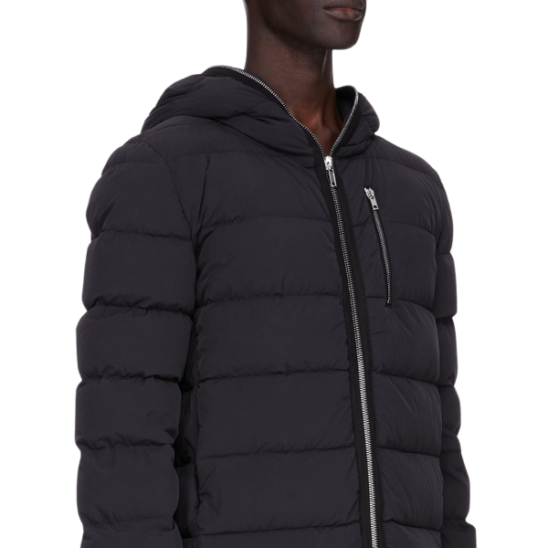 Veste doudoune zippée RICK OWENS FW25 Concordians Gimp nylon noir mat