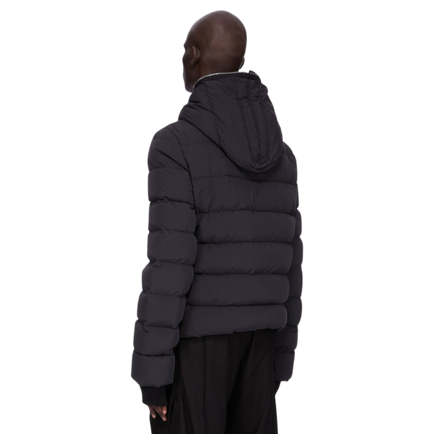 Veste doudoune zippée RICK OWENS FW25 Concordians Gimp nylon noir mat