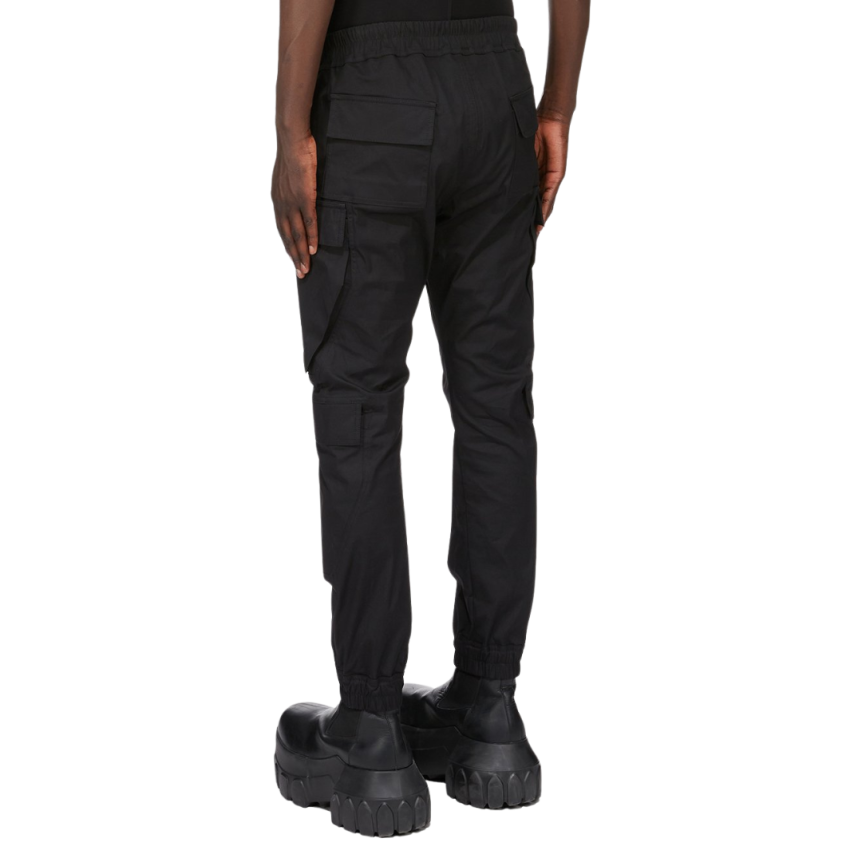 Pantalon RICK OWENS FW25 Concordians Mastodon Megacargo popeline coton épais noir