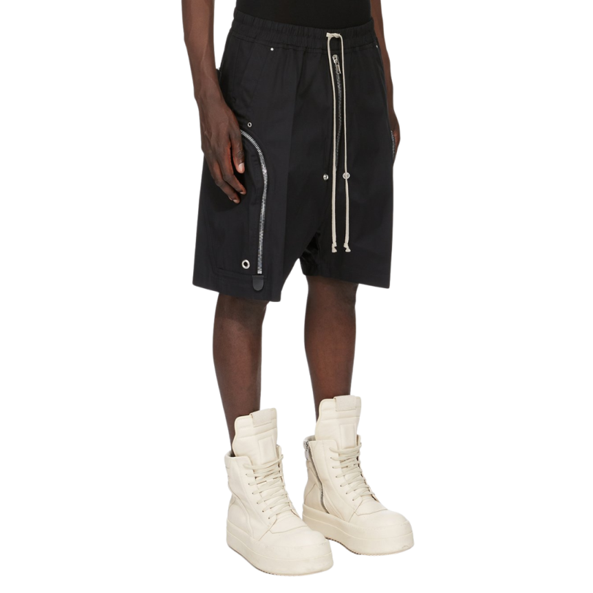 Short Cargo RICK OWENS FW25 Concordians Bauhaus Bela popeline coton épais noir