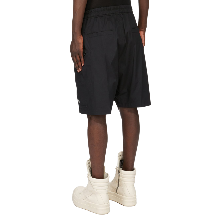 Short Cargo RICK OWENS FW25 Concordians Bauhaus Bela popeline coton épais noir