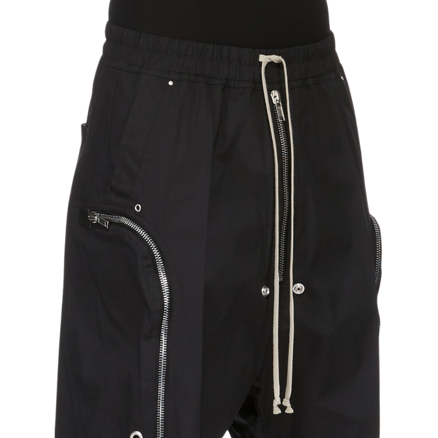 Short Cargo RICK OWENS FW25 Concordians Bauhaus Bela popeline coton épais noir