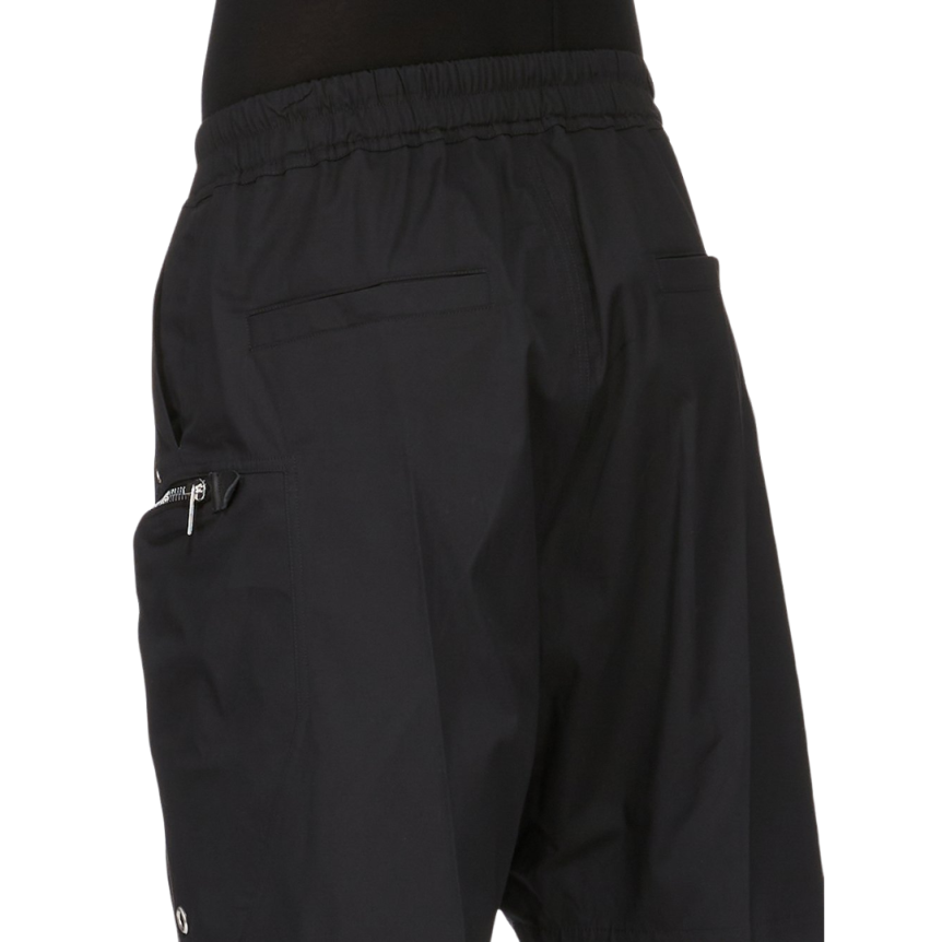 Short Cargo RICK OWENS FW25 Concordians Bauhaus Bela popeline coton épais noir