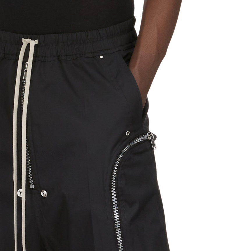 Short Cargo RICK OWENS FW25 Concordians Bauhaus Bela popeline coton épais noir