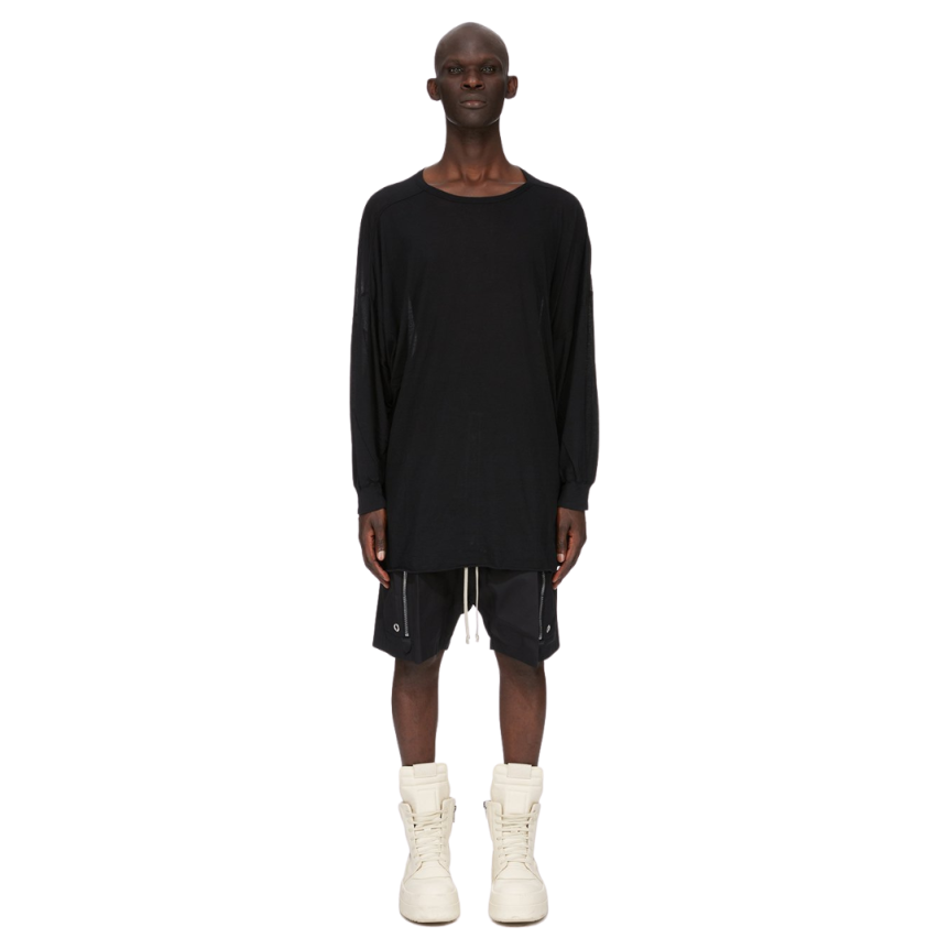 Short Cargo RICK OWENS FW25 Concordians Bauhaus Bela popeline coton épais noir
