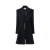 Manteau cavalier laine bouclette col oversize chaîne dorée charm