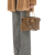 Sac porté épaule Panthea cuir nappa patchwork chevrons marron kaki têtes félins cristaux bandoulière
