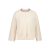 Pull manche courte laine écru col bijoux