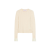 Pull manche longue cachemire torsade écru volant mohair manche