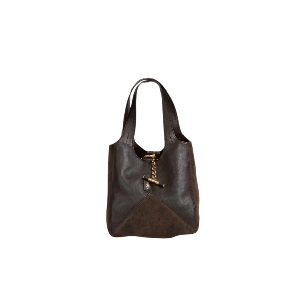 Sac porté main CHLOE Petit Balloon Hobo nubuck marron chocolat