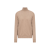 Pull manche longue col roulé cachemire beige