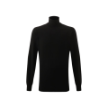 Pull manche longue col roulé cachemire noir