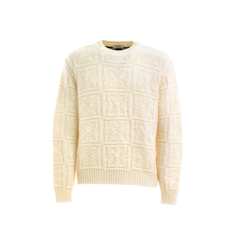 Pull col rond laine écru...