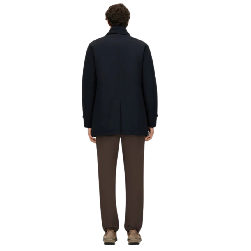 Caban HERNO Washington nylon bleu marine plastron amovible zippé