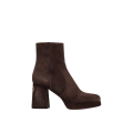 Boots Bottines talon plateau daim marron chocolat