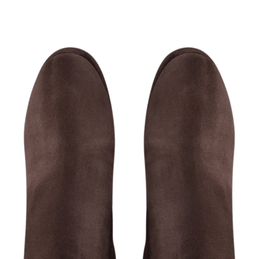 Boots Bottines VALENTINO GARAVANI talon plateau daim marron chocolat