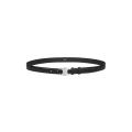 Ceinture Triomphe cuir taurillon noir boucle argent