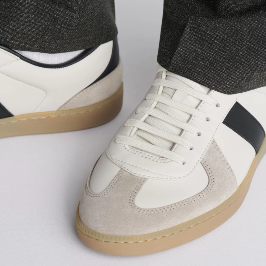 Basket Sneaker DIOR B01 Matchpoint Cuir veau lisse noir blanc suède gris