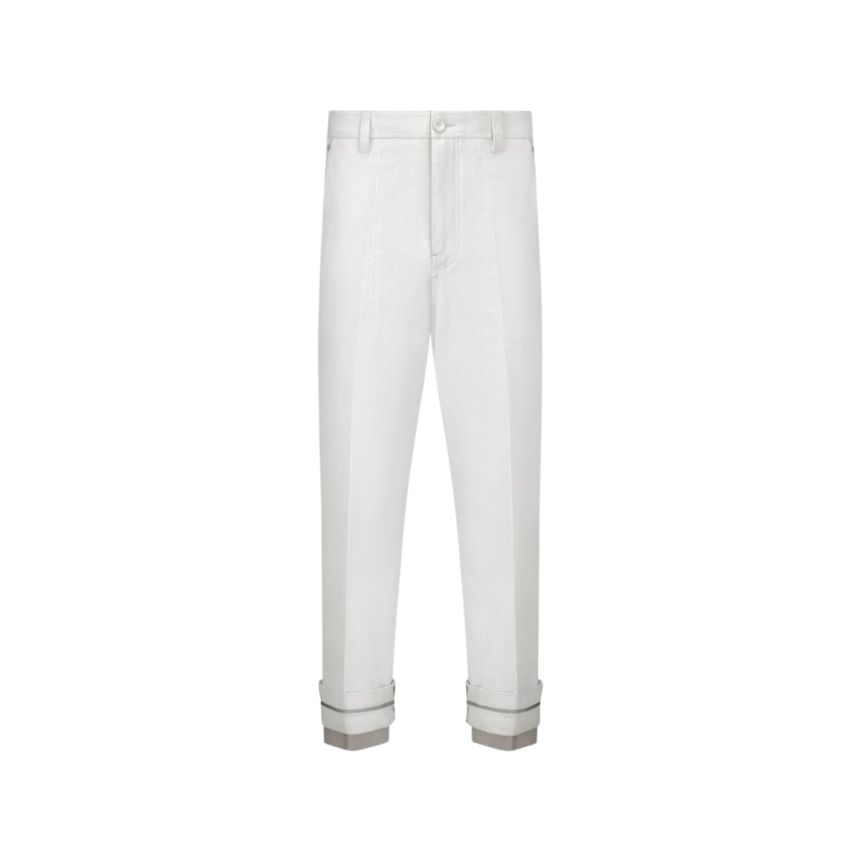Pantalon DIOR coton gris jardinier