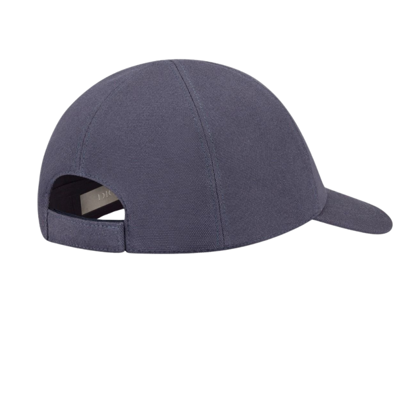 Casquette coton gris bleu broderie Dior