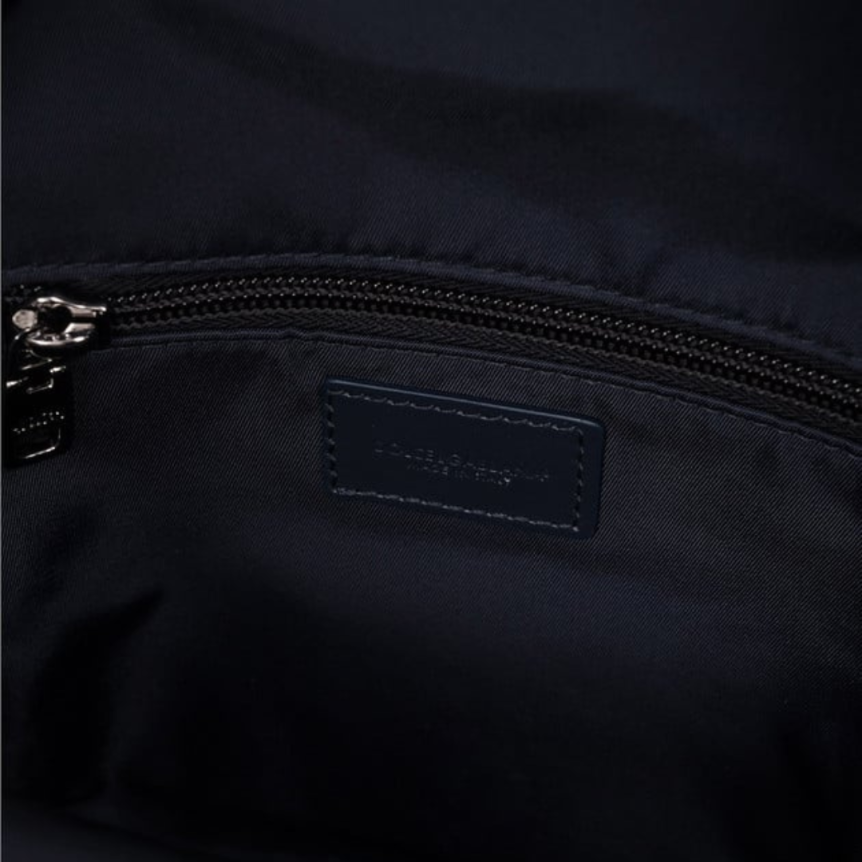 Sac bandoulière DOLCE & GABBANA nylon bleu marine logo blanc