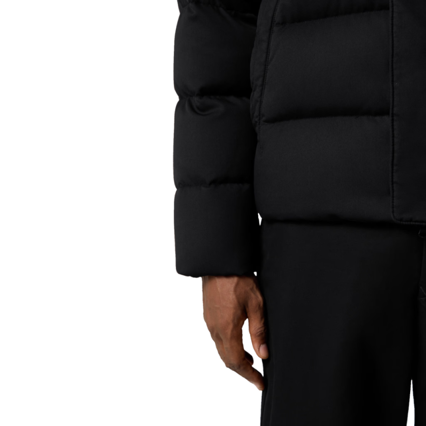 Doudoune STONE ISLAND twill laine vierge noir déperlant Ghost Collection